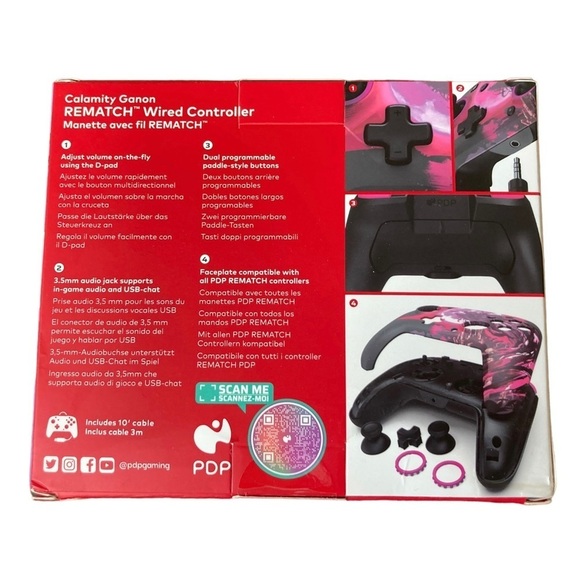 Nintendo Switch Zelda Link BOTW PDP Rematch Wired Controller - Picture 4 of 6